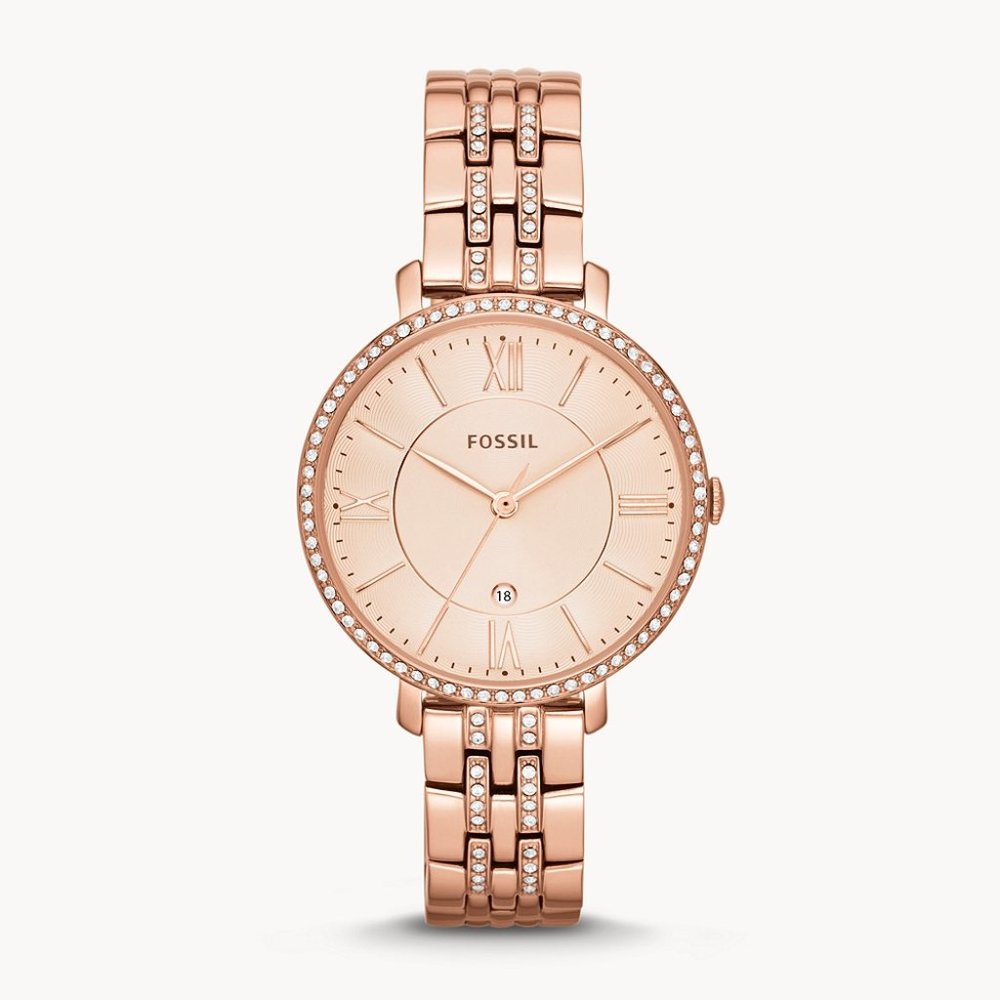 🦋 Jacqueline Rose-Tone Stainless Steel Watch